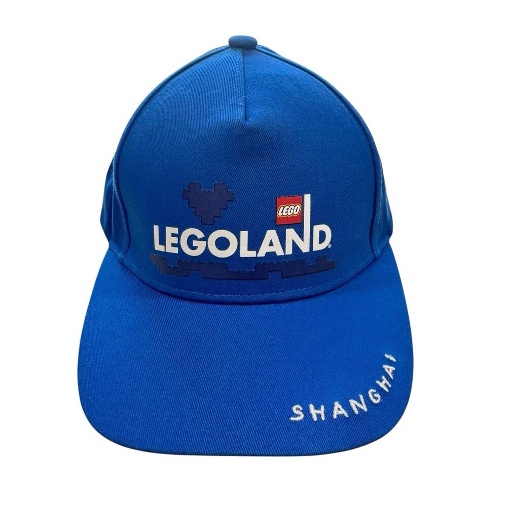 Legoland Shanghai Resort Hat Youth Blue Strapback Baseball Cap Hook & Loop NEW